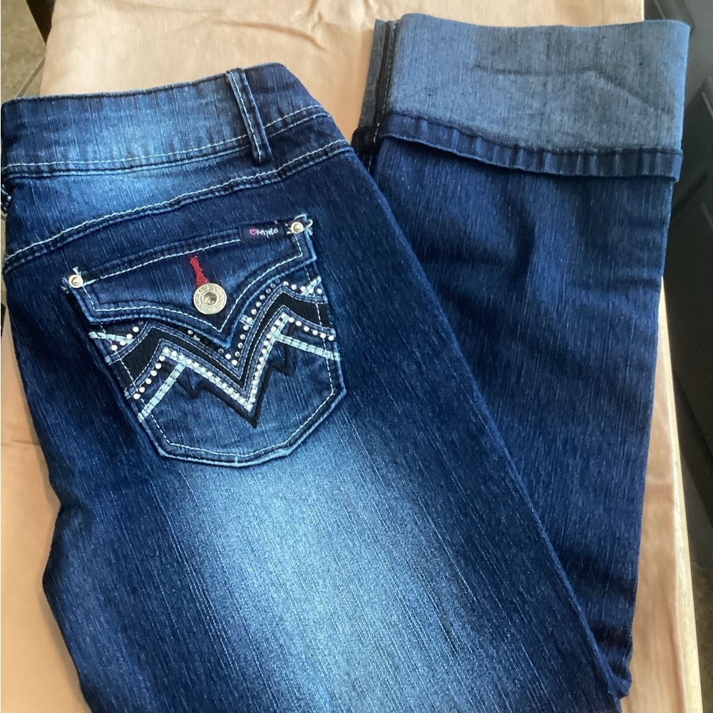 Angels Denim Cropped Cuffed Jeans